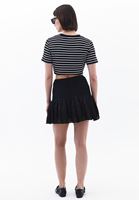 Bayan Siyah Gipeli Mini Etek