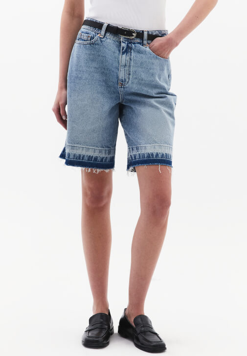 Orta Bel Bermuda Şort ve Atlet Kombini