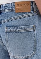 Bayan Mavi Orta Bel Bermuda Şort