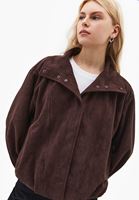 Bayan Kahverengi Süet Bomber Ceket