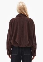 Bayan Kahverengi Süet Bomber Ceket