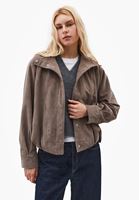 Bayan Kahverengi Süet Bomber Ceket