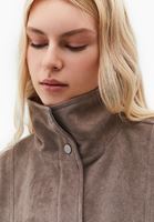 Bayan Kahverengi Süet Bomber Ceket