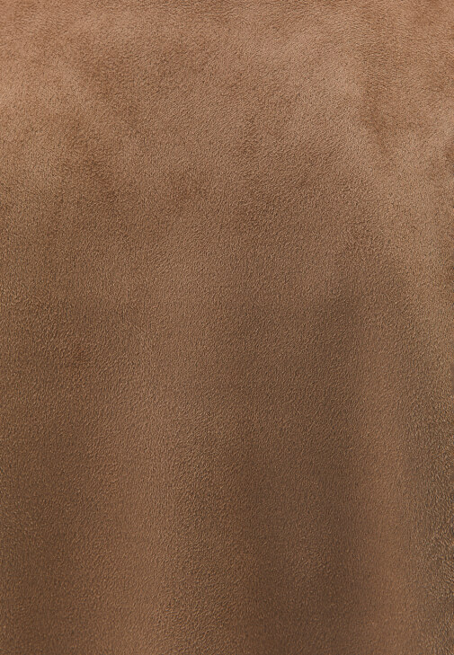 Süet Ceket ve Süet Mini Etek Kombini