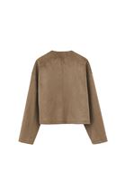 Bayan Kum Beji Kruvaze Yaka Süet Ceket