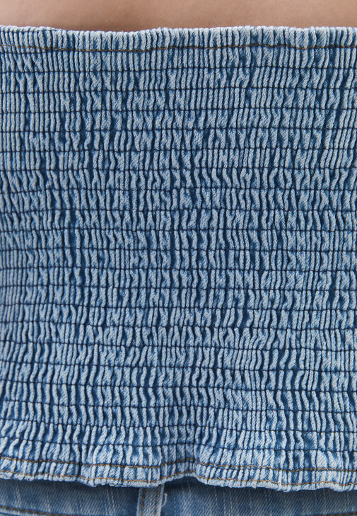 Nakışlı Denim Yelek ve Pantolon Kombini