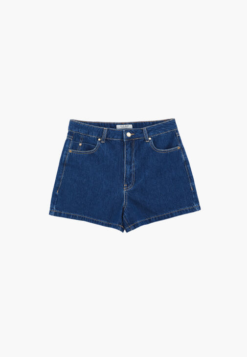 Tencel Denim Şort ve Denim Yelek Kombini