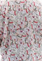 Bayan Çok Renkli Keten Karışımlı Oversize Bluz ( TENCEL™ )