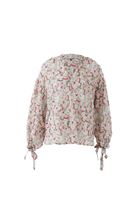 Bayan Çok Renkli Keten Karışımlı Oversize Bluz ( TENCEL™ )