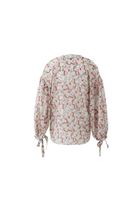 Bayan Çok Renkli Keten Karışımlı Oversize Bluz ( TENCEL™ )