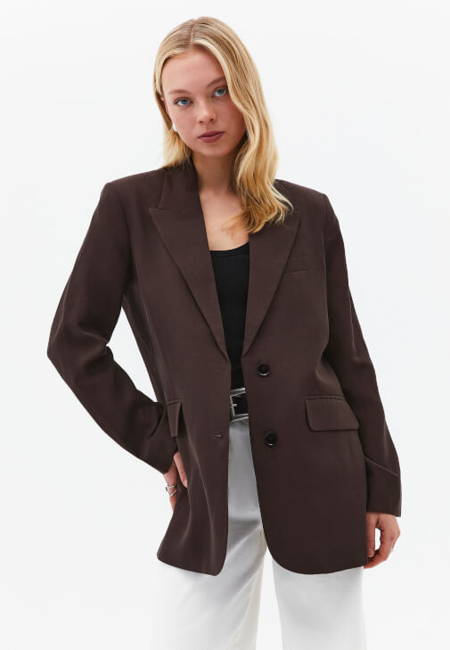 Keten Ceket ve Bootcut Pantolon Kombini