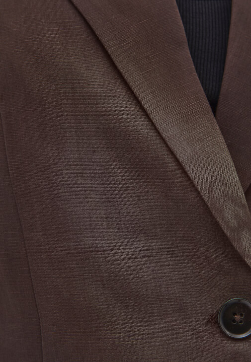 Keten Ceket ve Bootcut Pantolon Kombini