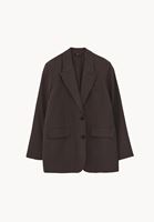 Bayan Kahverengi Keten Karışımlı Blazer Ceket ( TENCEL™ )