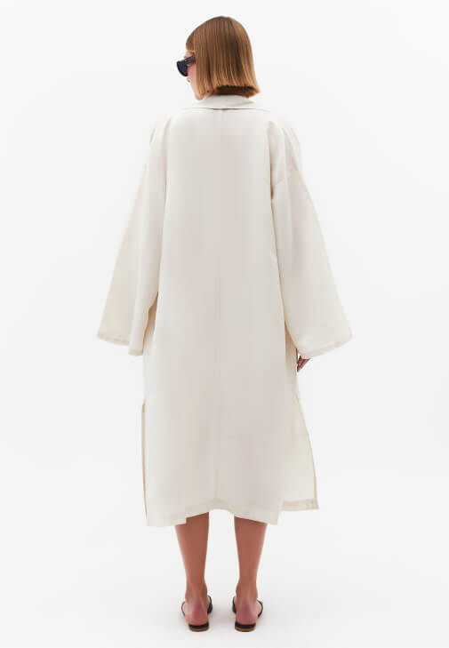 Keten Kimono ve Uzun Elbise Kombini