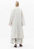 Bayan Krem Keten Karışımlı Kimono ( TENCEL™ )