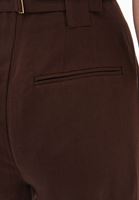 Bayan Kahverengi Keten Karışımlı Wide-Leg Pantolon ( TENCEL™ )