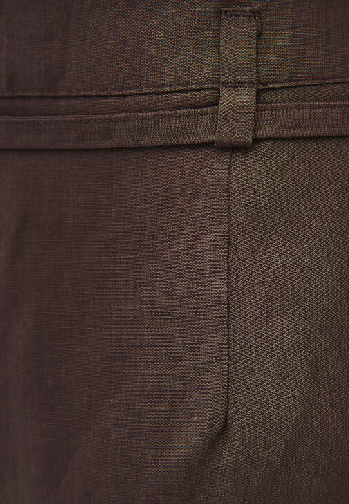 Keten Pantolon ve Fular Kombini