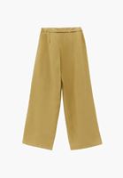 Bayan Yeşil Keten Karışımlı Straight-Fit Pantolon ( TENCEL™ )