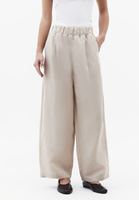 Bayan Bej Keten Karışımlı Balon Pantolon ( TENCEL™ )