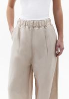 Bayan Bej Keten Karışımlı Balon Pantolon ( TENCEL™ )