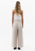 Bayan Bej Keten Karışımlı Balon Pantolon ( TENCEL™ )