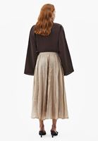 Bayan Bej Keten Karışımlı Etek ( TENCEL™ )