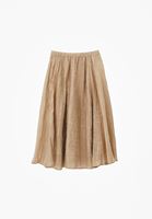 Bayan Bej Keten Karışımlı Etek ( TENCEL™ )