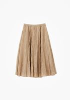 Bayan Bej Keten Karışımlı Etek ( TENCEL™ )