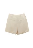 Bayan Krem Keten Karışımlı Mini Şort ( TENCEL™ )