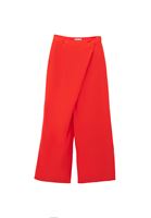 Bayan Turuncu Keten Karışımlı Wide-Leg Pantolon ( TENCEL™ )