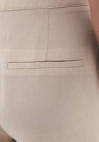Bayan Bej Keten Karışımlı Wide-Leg Pantolon ( TENCEL™ )