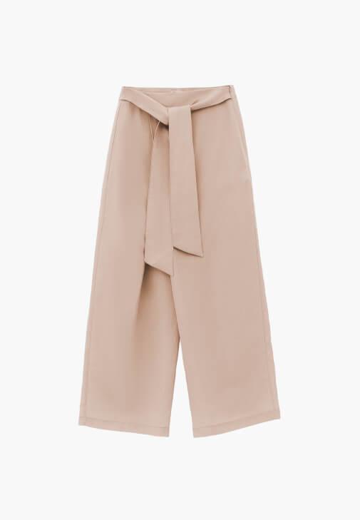 Keten Wide-Leg Pantolon ve Modal Atlet Kombini