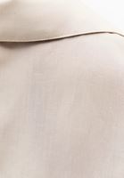 Bayan Bej Keten Karışımlı Oversize Bluz ( TENCEL™ )