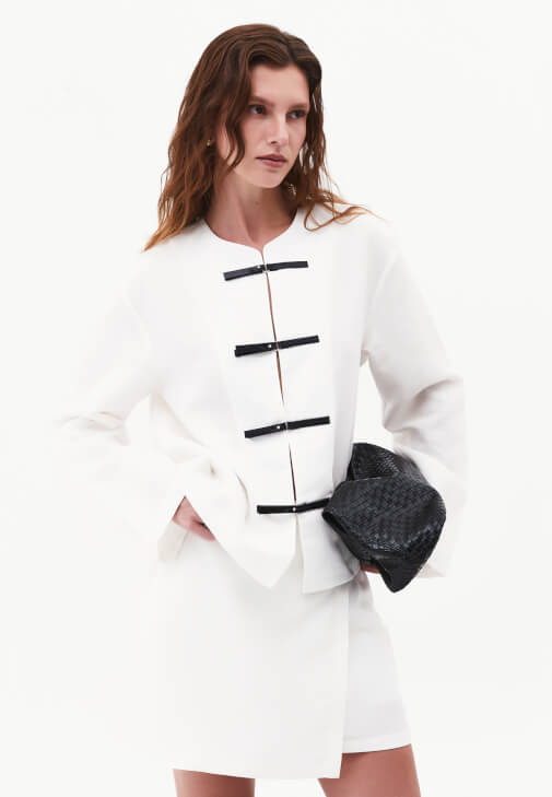 Bej Keten Karışımlı Oversize Ceket ( TENCEL™ )
