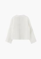 Bayan Bej Keten Karışımlı Oversize Ceket ( TENCEL™ )