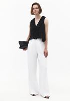 Bayan Siyah Fırfırlı Bluz ( TENCEL™ )