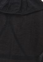 Bayan Siyah Fırfırlı Bluz ( TENCEL™ )