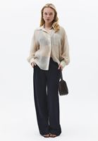 Bayan Bej Düğmeli Gömlek ( TENCEL™ )