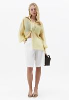 Bayan Yeşil Düğmeli Gömlek ( TENCEL™ )