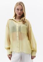 Bayan Yeşil Düğmeli Gömlek ( TENCEL™ )