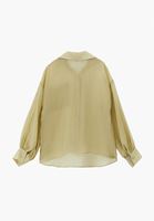 Bayan Yeşil Düğmeli Gömlek ( TENCEL™ )