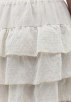 Bayan Krem Fırfırlı Etek ( TENCEL™ )