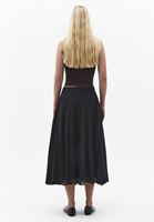 Bayan Siyah Yüksel Bel Midi Etek ( TENCEL™ )