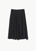 Bayan Siyah Yüksel Bel Midi Etek ( TENCEL™ )