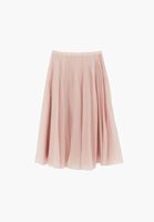 Bayan Pembe Yüksel Bel Midi Etek ( TENCEL™ )