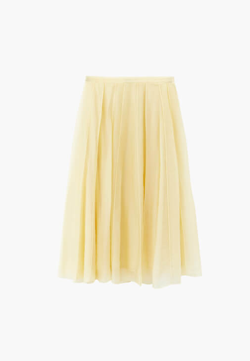 Midi Etek ve Keten Blazer Kombini