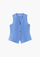 Bayan Mavi Düğmeli Yelek ( TENCEL™ )