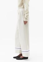 Bayan Krem Straight-Fit Pantolon ( TENCEL™ )