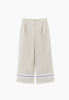 Bayan Krem Straight-Fit Pantolon ( TENCEL™ )