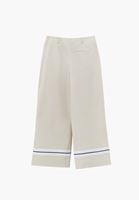 Bayan Krem Straight-Fit Pantolon ( TENCEL™ )